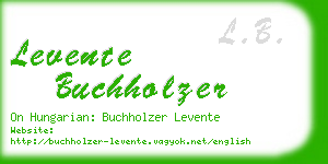 levente buchholzer business card